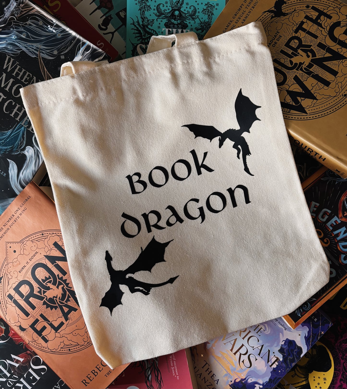 Book Dragon Tote Bag